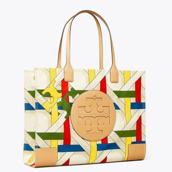 Tory Burch Handbags - TORY BURCH• ELLA‎ PRINTED TOTE - Frenchweave basket